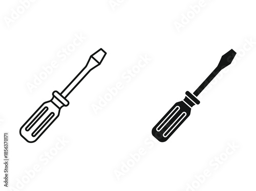 Screwdriver icon in two different styles