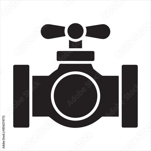 gas pipeline valve glyph icon