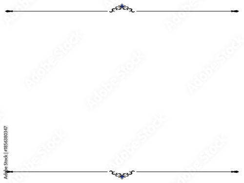 清楚な上下フレーム〜ブラック〜