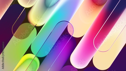 Abstract glowing capsules pattern background