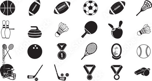 Various sports on white background sports white background