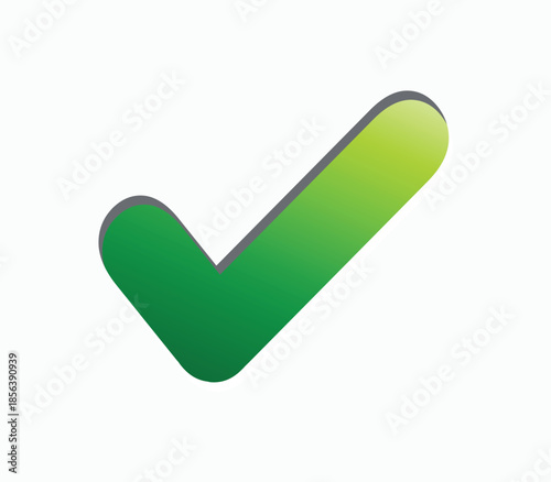 Green check mark icon simple vector symbol for success 