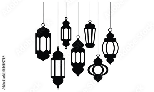 Ramadan lantern silhouette