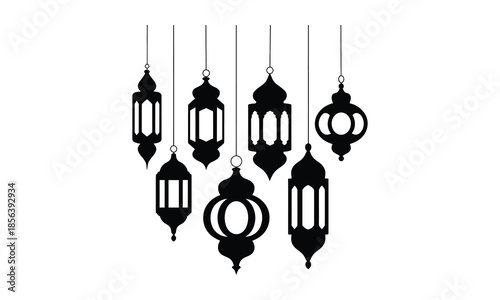 Ramadan lantern silhouette