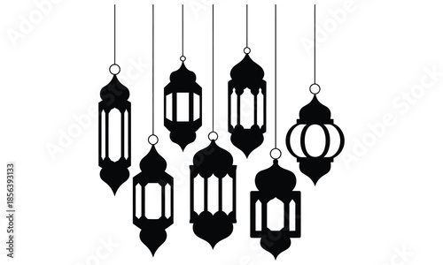 Ramadan lantern silhouette