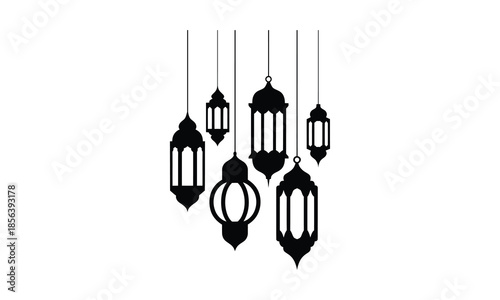 Ramadan lantern silhouette