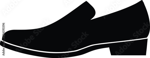 Men's Black Loafer Shoe Icon