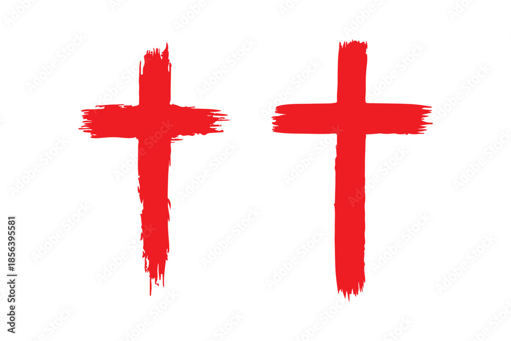 Obraz premium Cross clipart black and white, ash cross for Ash Wednesday card, poster, banner, post, lent, wishes with grunge christian cross, church clipart, ashes, religious cross isolated on white background