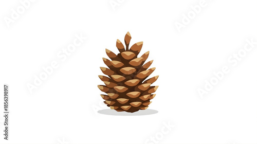 Nature's Architectural Marvel: A captivating illustration of a majestic pinecone, a testament to nature's intricate designs, standing tall in solitary splendor. 