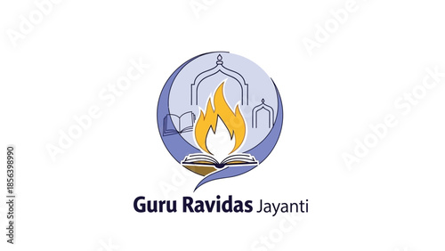 Guru Ravidas Jayanti festival logo symbol.