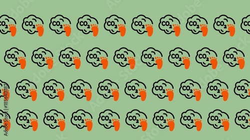 CO2 Emission Cloud Icon Pattern.