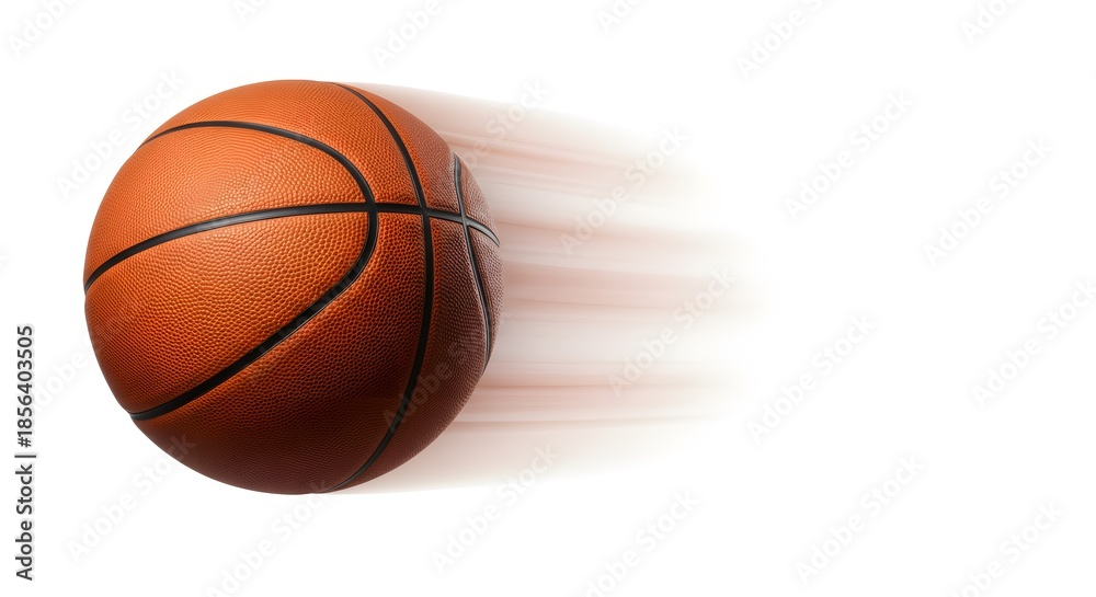 Fototapeta premium Fast Flying Basketball in Motion Blur