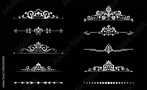 Vintage set. Floral elements for design monograms, invitations, frames, menus and labels. Graphic design of the website, cafes, boutiques, hotels, wedding invitations.