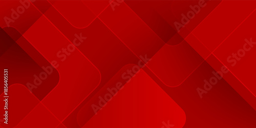 Modern red abstract background with layered rounded geometric shapes and smooth gradient tones, minimalist contemporary design ideal for business presentations, branding, posters, banners, websites.