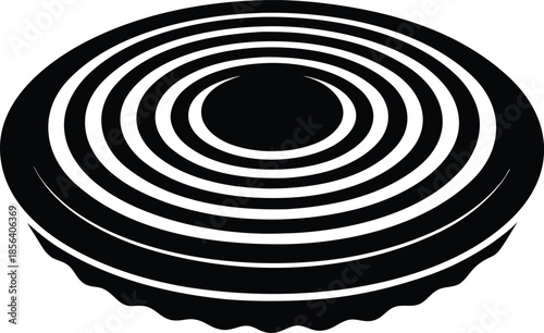 Concentric Water Ripple Silhouette Vector Graphic circle