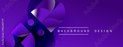 Abstract purple design features flowing shapes, gradients. Modern aesthetic suitable for banners, backgrounds, presentations. Simple, elegant composition.
