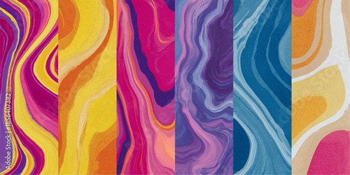 A vibrant and dynamic image featuring a series of colorful swirls and patterns. The swirls are composed of smooth, flowing lines that create a sense of movement and energy.