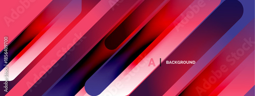 Abstract dynamic lines, vibrant gradients. Red, pink, purple hues create modern background. Smooth shapes suggest movement, energy.