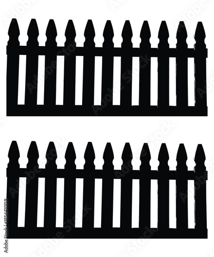 white fence isolated on white