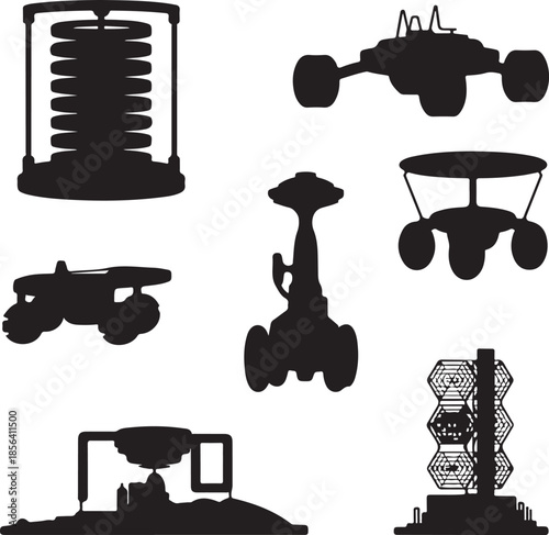 Collection of american football icons and elements isolated