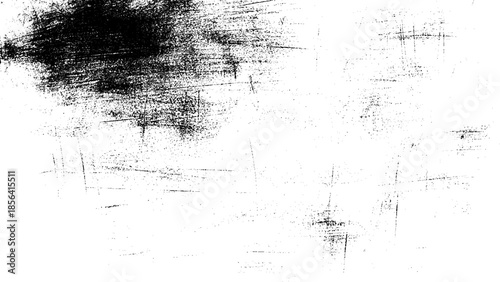 This shows textured, grungy white background with black speckles and scratches, creating abstract, distressed effect