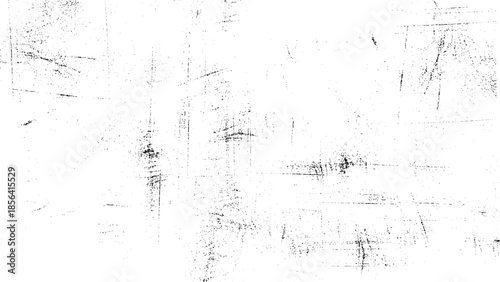 This shows textured, grungy white background with black speckles and scratches, creating abstract. Distress or dirt and damage effect concept