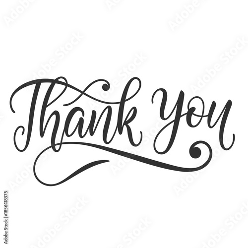 Thank You Calligraphy Hand Lettering Appreciation Message Design