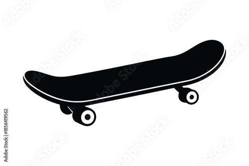 skateboard silhouette on white background