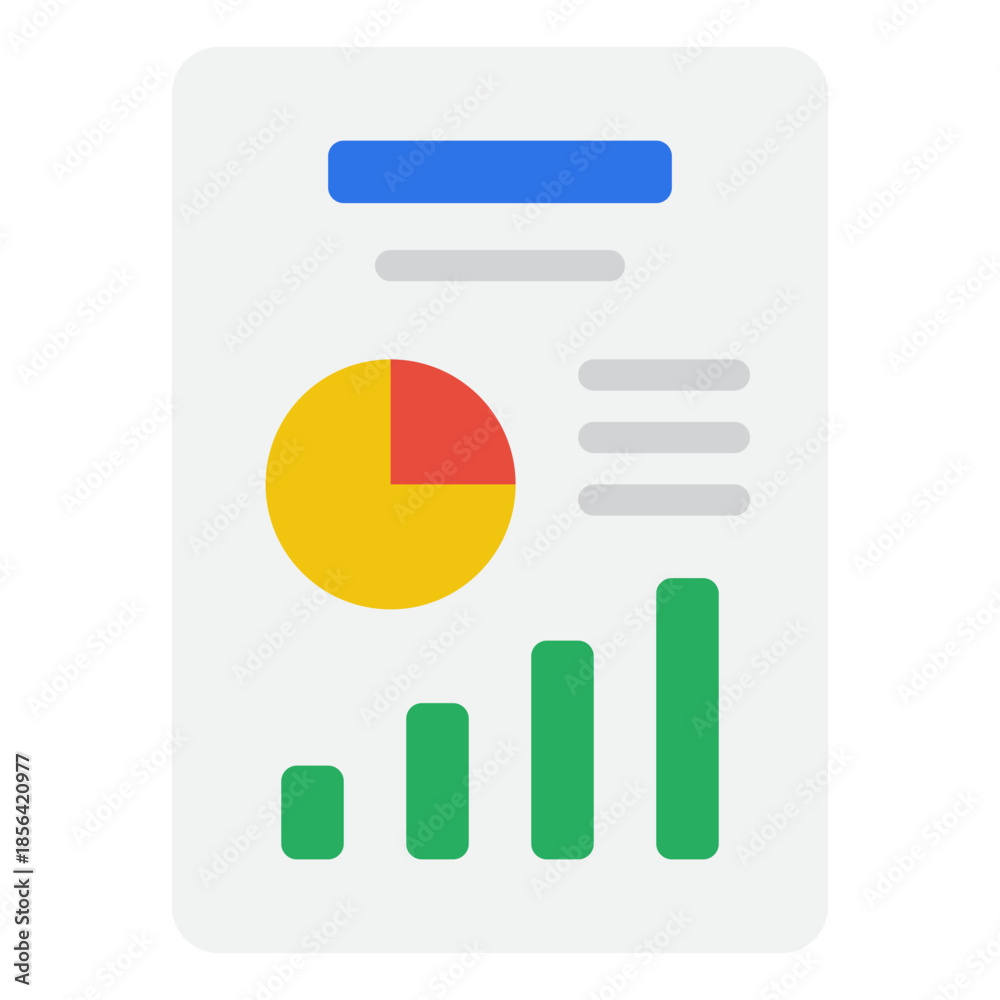Obraz premium Business Analytics Chart Illustration