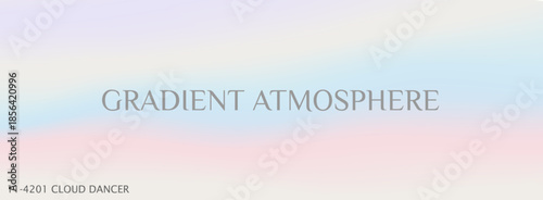 Dreamy gradient piece featuring blue haze and white mist in cloud form. This gradient background balances blue layers and soft white cloud textures.