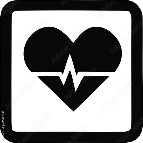 Heart health monitor icon