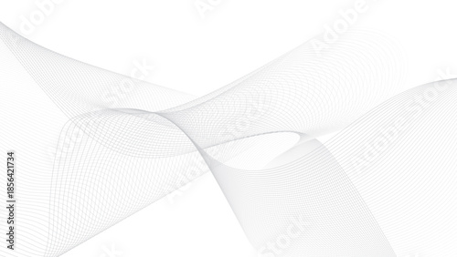 Vector abstract flowing wavy lines. Digital motion element for modern design.  Vector illustration. 