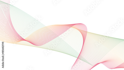 Abstract modern colorful wavy line business banner background. 