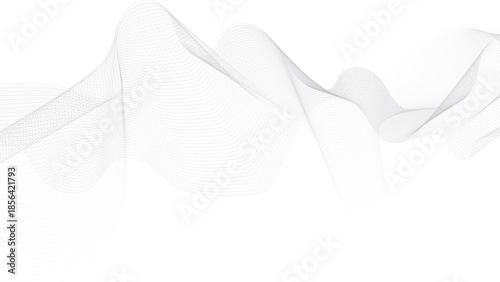 Vector abstract flowing wavy lines. Digital motion element for modern design. Flowing lines wave.