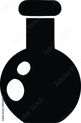 Black flask with holes