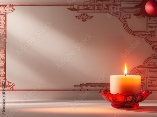 Chinese New Year Luxury Background with Red and Gold Festive