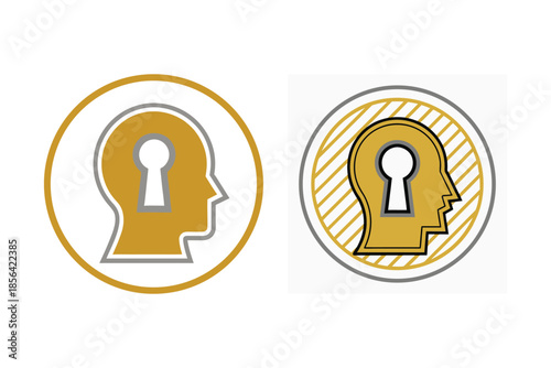 Unlock Potential With Key To Mind Icon Set, Access Concepts