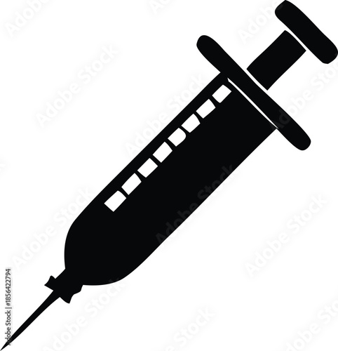 Medical syringe illustration