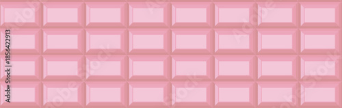 Strawberry Chocolate Bar Texture Background for Valentine's Day Sale Banner