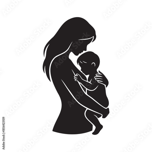 Mother and Child Silhouette