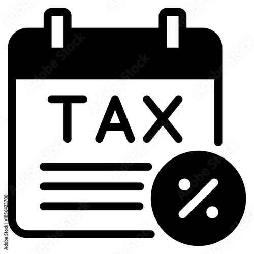 Tax Document with Percentage Badge