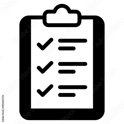 Clipboard with Checklist Icon