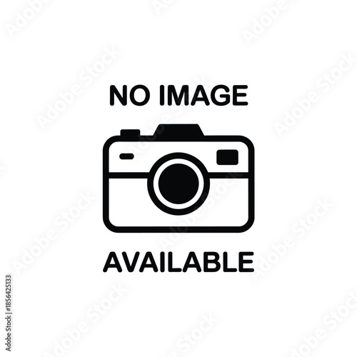 Simple illustration of a camera with the text no image available