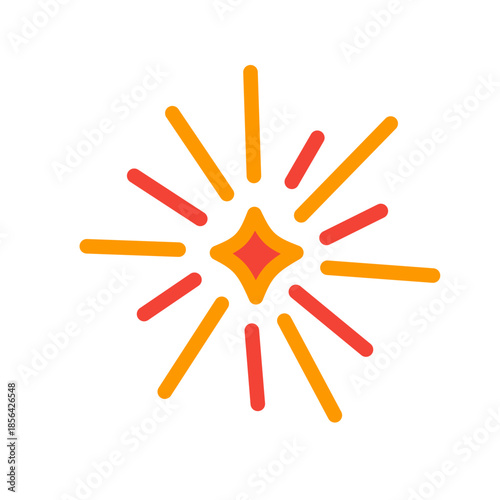 Firework Spark Celebration Icon Color Vector