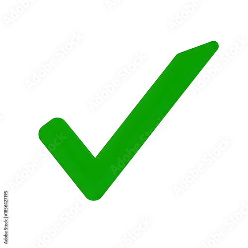 Green check mark isolated on transparent background