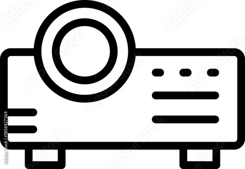 Projector Icon – Cinema & Movie Presentation Equipment, Film Projector Vector – Movie Screening & Cinema Technology, Movie Projector Illustration – Film Display & Media Device Icon