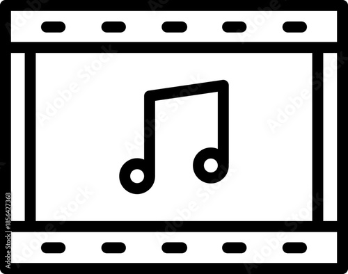 Soundtrack Icon – Movie Music & Film Audio Illustration, Film Soundtrack Vector – Movie Score & Cinema Music Symbol, Movie Soundtrack Icon – Film Music & Audio Production Design