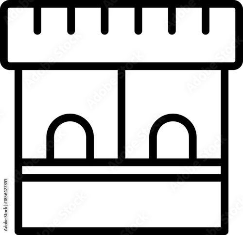 Ticket Office Icon – Cinema & Event Box Office Symbol, Movie Ticket Counter Vector – Ticketing & Booking Illustration, Box Office Icon – Cinema Ticket Sales & Event Admission Design