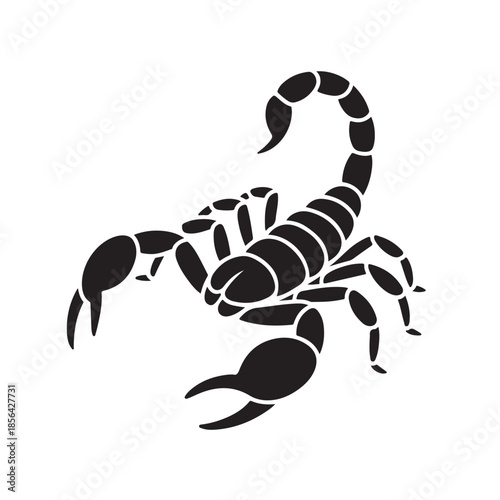 black silhouette of a scorpion