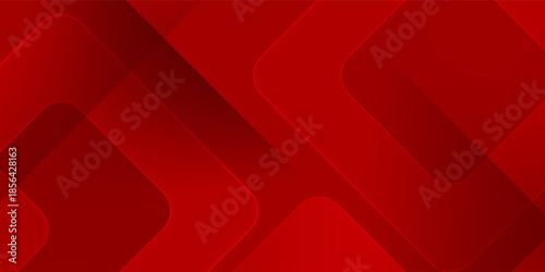 Modern red abstract background with layered rounded geometric shapes and smooth gradient tones, minimalist contemporary design ideal for business presentations, branding, posters, banners, websites.